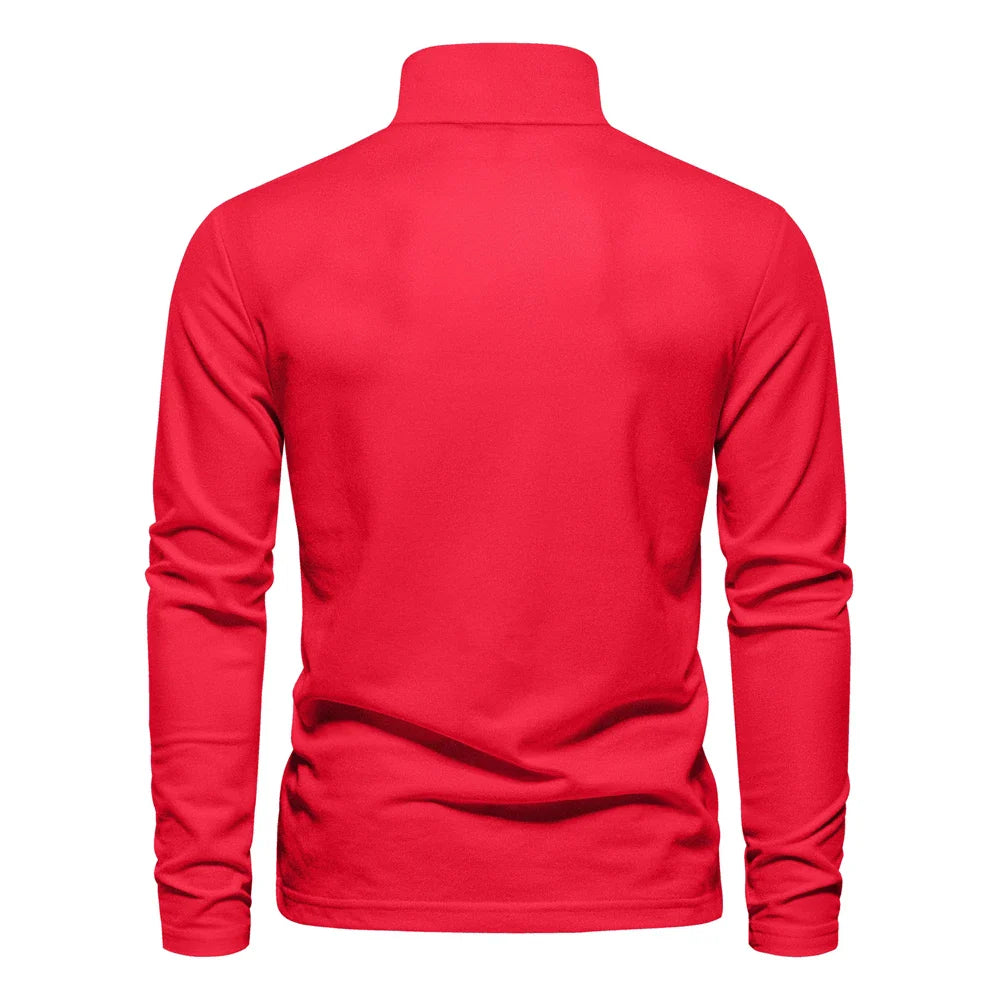 AIOPESON 2023 Nouvelle Polo Homme Broderie Cerf Chemises Manches Longues Couleur Unie Affaires Sociales Homme