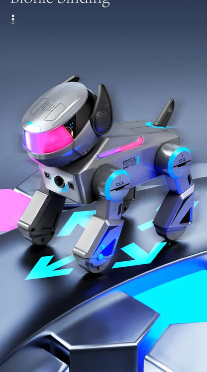 Jouets pour chiens Robot RC-programmation intelligente, Audio Bluetooth, chiot de musique cascadeur interactif Intelligent, jouet cadeau télécommandé