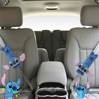 Stitch Seat Belt Protective Cover Cute Cartoon Soft Plush Car Shoulder Belt Fashion Car Inside Decoration Doll BIrthday Gifts