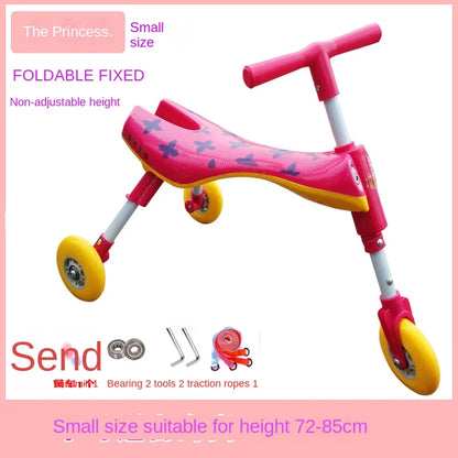 New liftable children's folding large mantis car three-wheeled scooter baby walker 1-6 years old yo-yo car