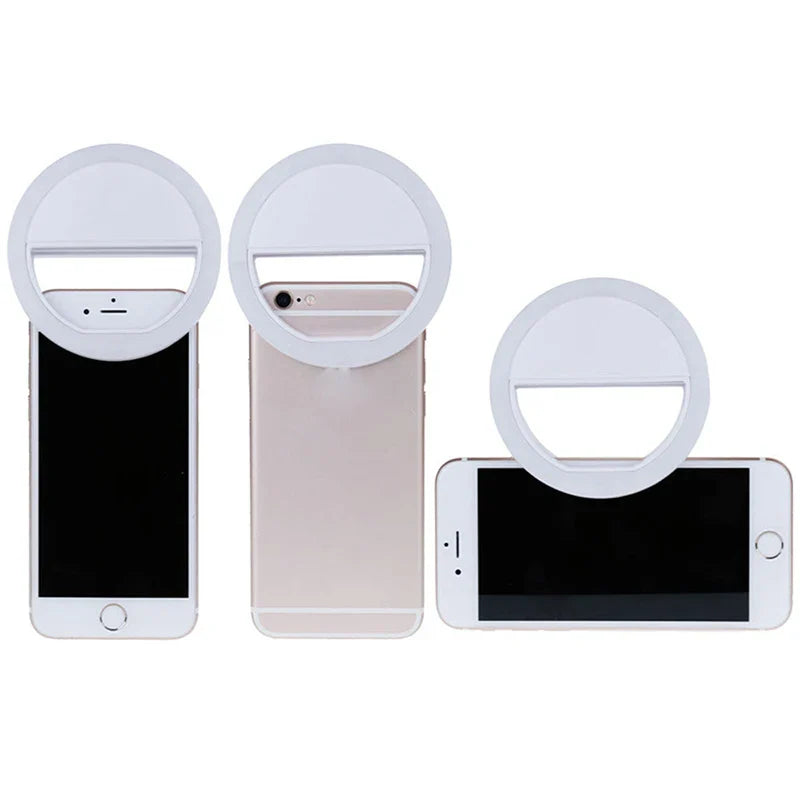 Anneau lumineux Led pour Selfie, objectif de téléphone Portable, lampe LED pour Selfie, Mini lumière pour téléphone Portable, pour iPhone Xiaomi Huawei vidéo en direct