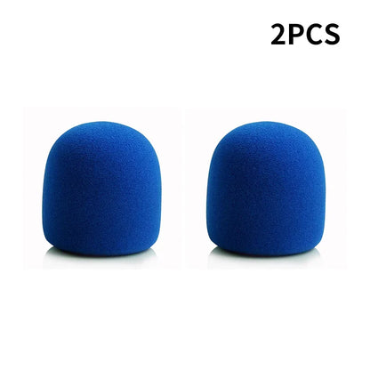 Colorful Windproof Anti-Spit Washable Sponge Foam Wireless Microphone Protective Cover for Most Microphones (3.5 x 7 cm)