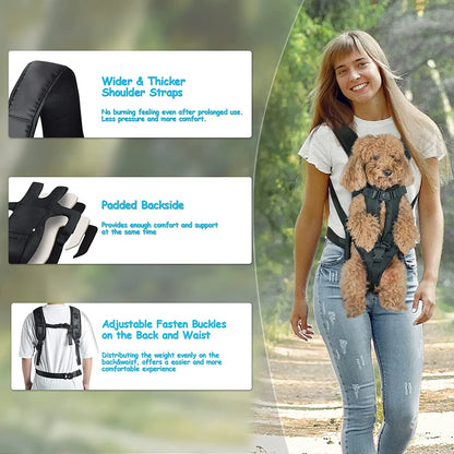Pet carrier backpack for dogs, cats, front travel bag for carrying pets, small and medium dogs, bulldog, puppy, Mochila Para Perro