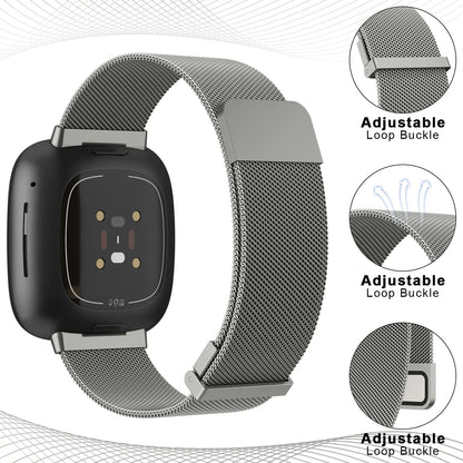 Metal Magnetic Strap For Fitbit Versa 3 4 Watchband Bracelet Wristband For Fitbit Versa Sense/sense 2 Milanese Replacement Strap