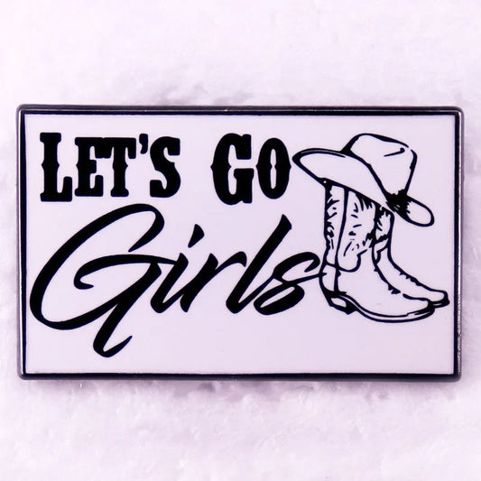 Let's Go-Broche en Émail pour Fille, Danemark ge Western Cowgirl, Bijoux, Décoration de ixd'Enterrement de Vie de Jeune Fille