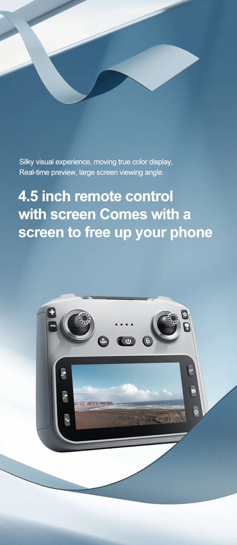 K19MAX GPS Drone avec caméra HD 4K Dron 5G WIFI 4.5 pouces écran LCD télécommande quadrirotor jouets moteur sans brosse FPV Drone