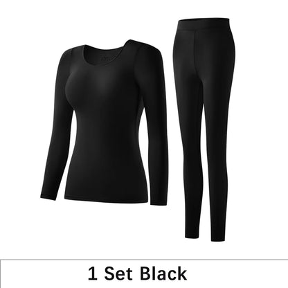 POKARLA 1 ensemble de sous-vêtements thermiques chauds intimes Sexy longs Johns femmes en forme de ensembles femme col moyen vêtements de mise en forme thermique