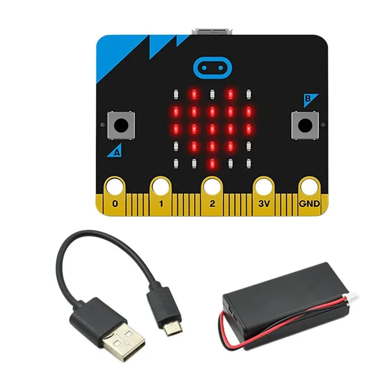 BBC Microbit V2.0 Bit Go Edition Carte de développement DIY pour enfants - Plate-forme de codage éducatif