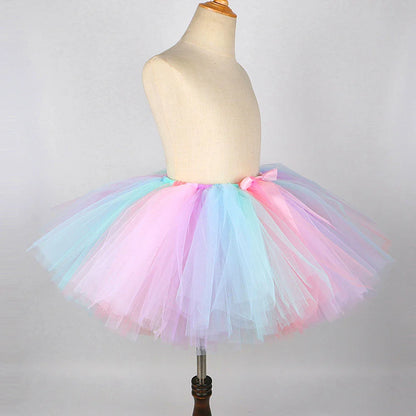 Tenue Jupe Tutu Licorne Bébé Filles pour Fête d'Anniversaire Enfants Jupes en Tulle Ensemble Costumes Noël Halloween avec Ailes