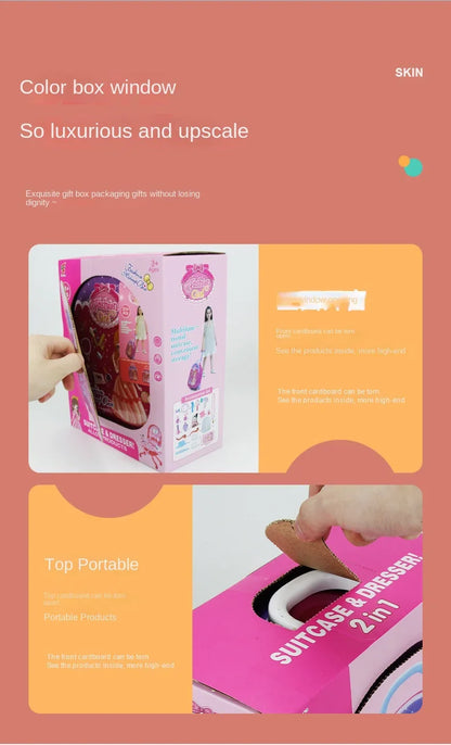 Maisonnette de jeu, Ensemble de coiffeuse pour enfants, Jouets pour filles de 6 à 10 ans, Trousse de maquillage pour fille, Jouet original pour enfants, Cadeau d'anniversaire