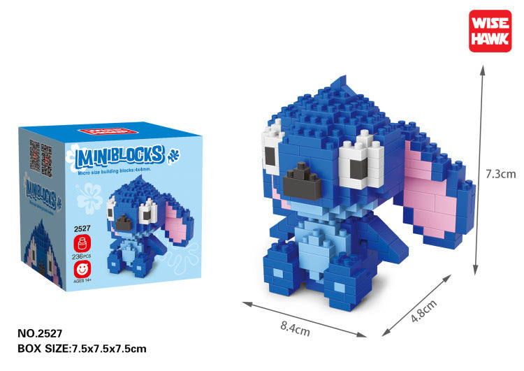 Stitch Building Blocks Lilo & Stitch Angel Anime Doll Build Practical Skills Puzzle Game Gift Assemble Action Model Birthday Toy