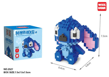 Stitch Building Blocks Lilo & Stitch Angel Anime Doll Build Practical Skills Puzzle Game Gift Assemble Action Model Birthday Toy