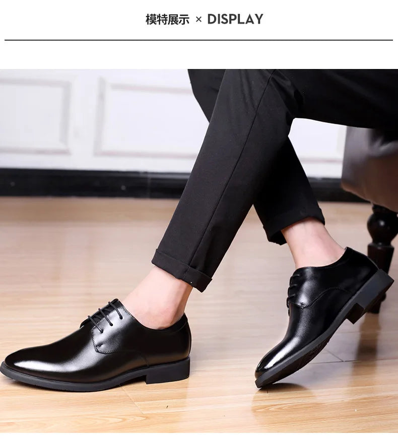 Men's breathable leather shoes, soft leather black shoes, soft sole, best businessman, formal wear, casual, spring and autumn