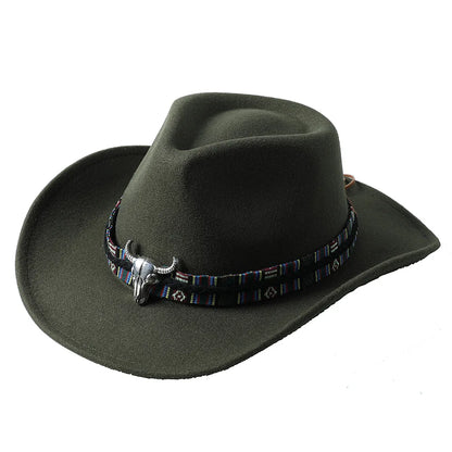 Chapeau de cowboy divers accessoires chapeau de cowboy monochrome en feutre chapeau d'extérieur homme et femme chapeau de cavalier chapeau femme