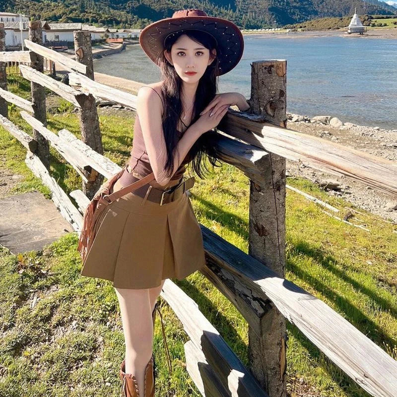Men's and Women's Suede Cowboy Hat, Fashionable Unisex Cap