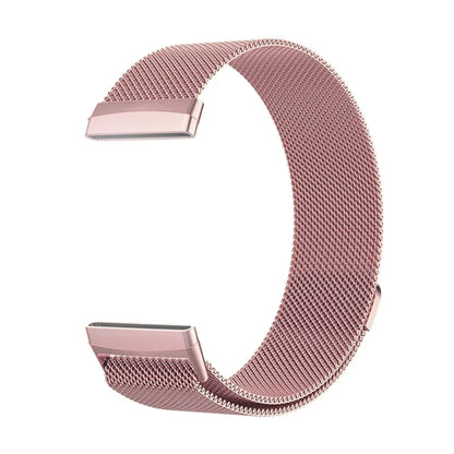 Bracelet à mailles milanaises en métal pour montre connectée Fitbit Versa 4/Versa 3 Bracelet officiel pour Fitbit Sense 2-1 Correa magnétique