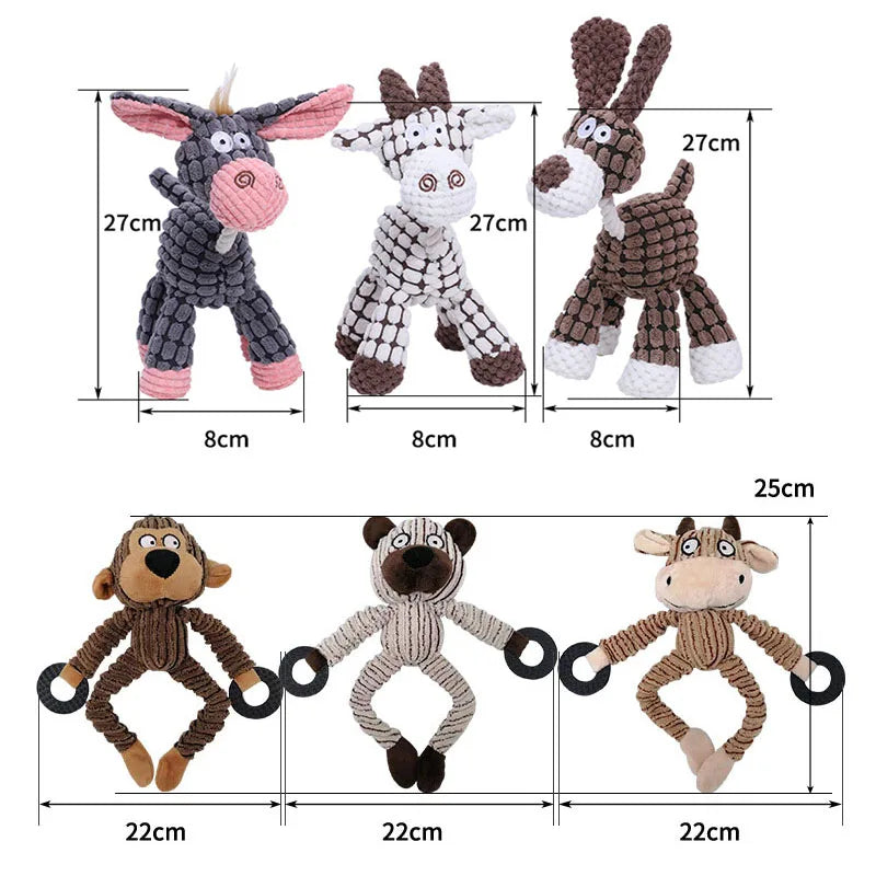 Matkey-Jouets en peluche pour grands chiens, mâcheurs agressifs, jouets à mâcher durables pour chiots grinçants