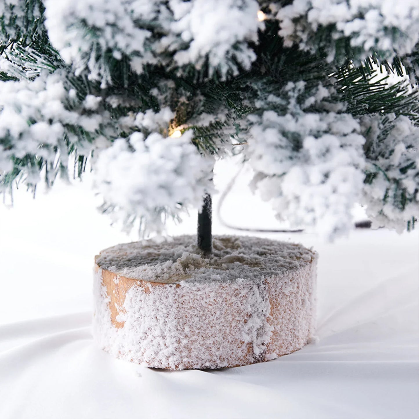 Arbre de Noël nordique de 45/60 cm, ornement d'arbre flocon de neige exquis, arbre floqué lumineux, accessoires de décoration pour le Nouvel An et les fêtes de Noël