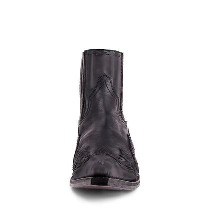 New Men's Boots Handmade Wedge Ankle Boots for Men Western Cowboy Boots Unisex Men's Leather Shoes Hard-Wearing Roman Shoes