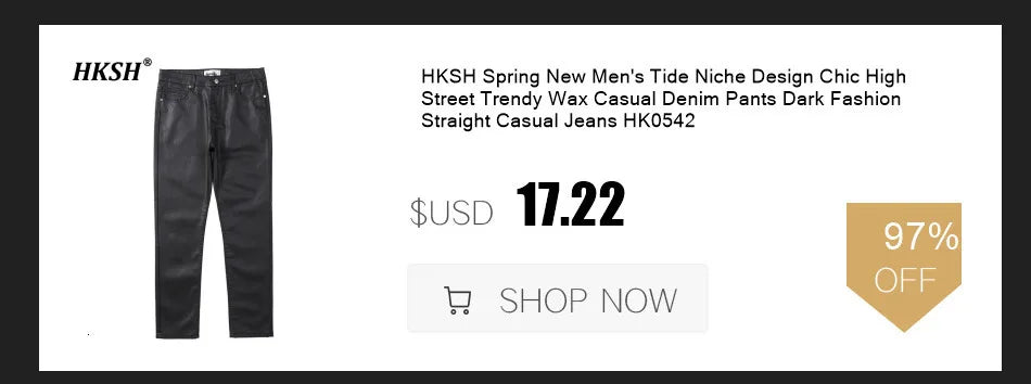 HKSH Spring Autumn New Man Punk Fashion Streetwear Dark Brushed Wax Handmade Damaged Tops Denim Jacket Y2K Chic Ins Coats HK4959