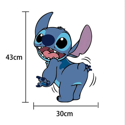 Autocollants muraux Lilo & Stitch pour chambres d'enfants, crèche, salon, chambre à coucher, décoration murale, affiche animée