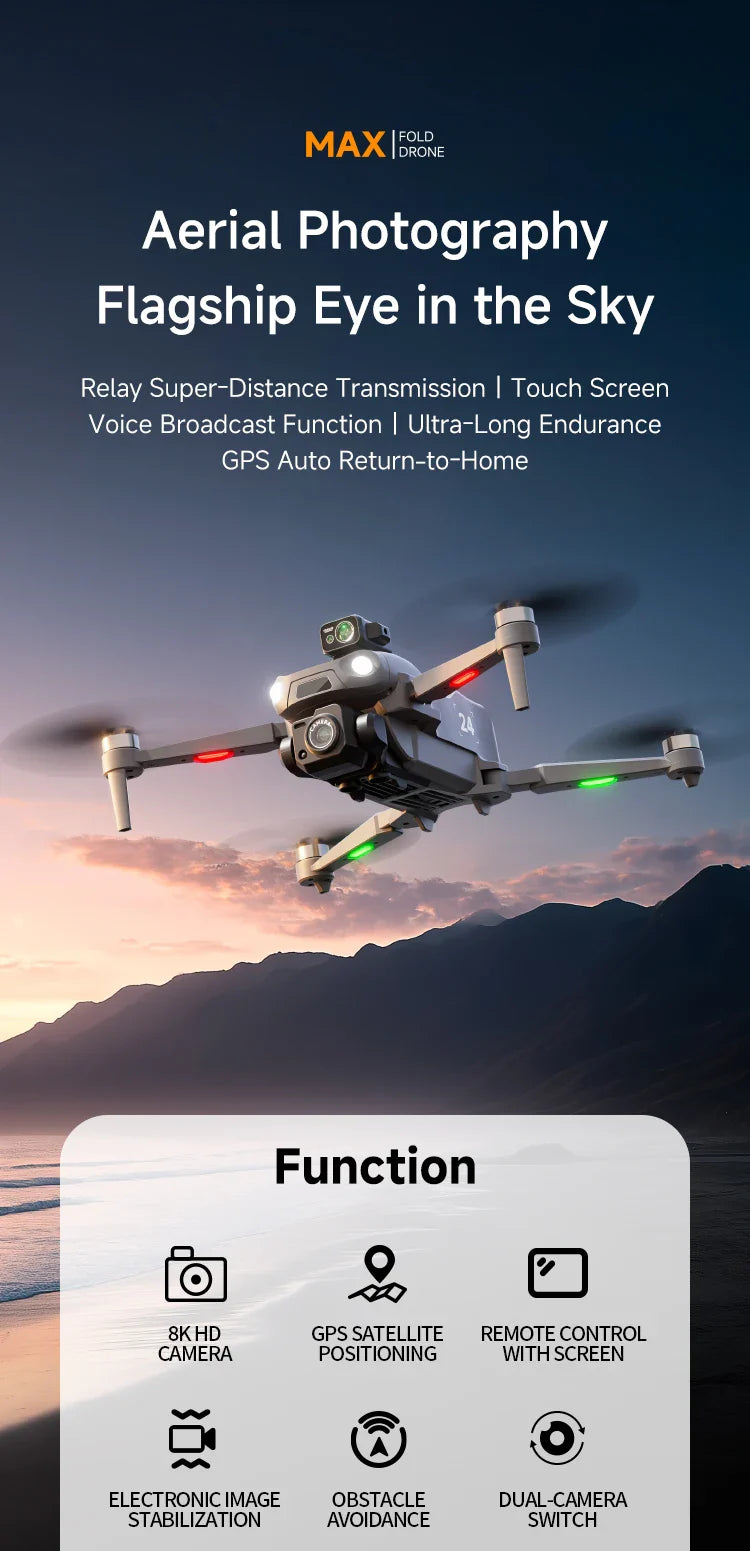 Drone M24 haut de gamme de qualité professionnelle, équipé d'un écran télécommandé 1000M, transmission d'image numérique, quadrirotor sans balais