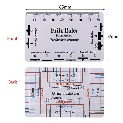 Guitar Strings String Pitch Ruler Luthier Tools Measurement Guitar Ruler Rulers Card Instruments Action Gauge Ruler Ukulele Bass