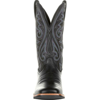 Bottes de cowboy Western pour hommes Noir Marron PU Cuir Bottes Rétro Hommes Rading Bottes Hommes Brodé Mi-Mollet Moto Bottes Taille 48