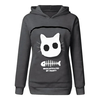Sweatshirt Cat Lovers Hoodie Dropshipping Kangaroo Dog Pet Paw Pullovers Cuddle Pouch Sweatshirt Pocket Animal Ear Hooded Plus