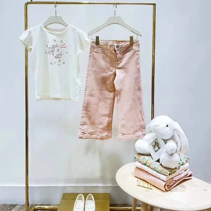 Per-sale 2025 Autumn Winter BP Girls Embroidered Denim Skirt Boys Denim Jacket Kids Dresses for Girls Boy Pant Cherry Cowboy Set