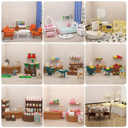Mini-supermarché, jeux de shopping, accessoires de maison de poupée, jouets éducatifs pour enfants, jouets d'interaction familiale