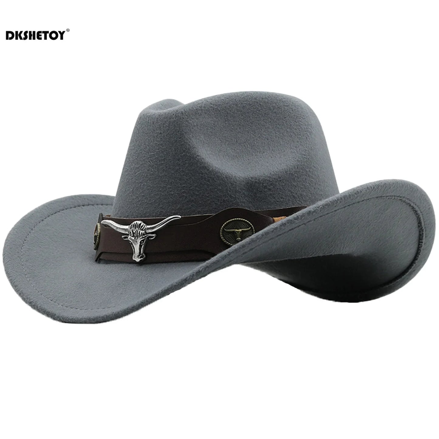 Chapeaux de Cowboy à la mode, chapeau Panama de Cowgirl à large bord avec ceinture rétro pour déguisement de fête