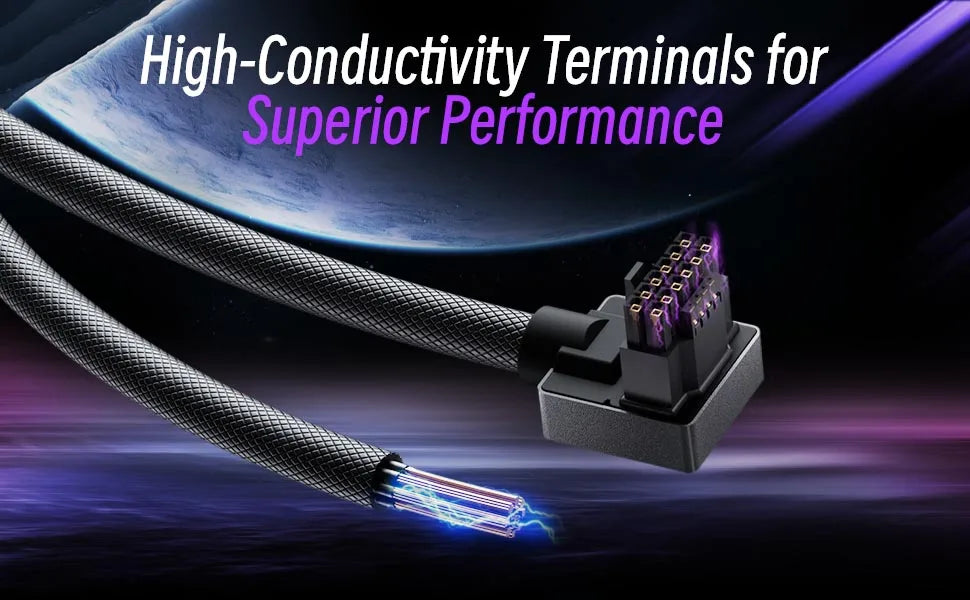 AIJS GPU16PIN Modular Cable,12VHPWR ARGB with 5V 3Pin,18AWG 90° Right-Angle Male to Male Design, 5090 / 3070 is Not Applicable