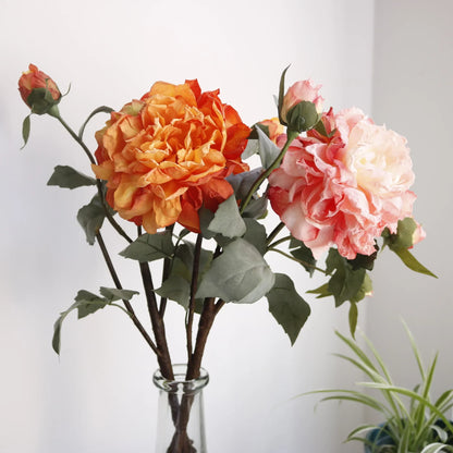 Grand Bouquet de pivoines blanches haut de gamme, fleurs artificielles pour décoration de mariage, de maison, fausses fleurs pour le nouvel an, décorations d'automne