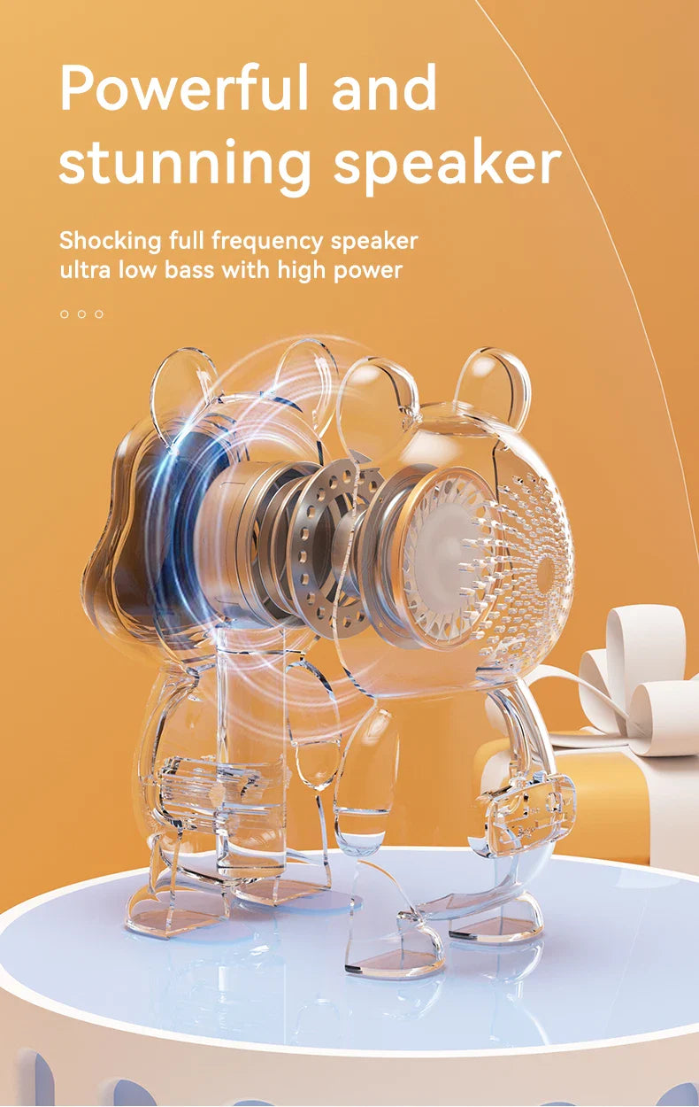 New Karaoke Speaker With Wireless Microphone Sing Bluetooth 5.3 Cute Children Gift Toy Hifi Sound Stereo Mini Audio RGB Lighting