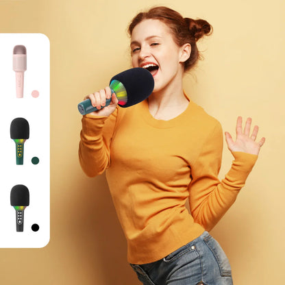 Karaoke Microphone Bluetooth Wireless Portable Home Singing Machine with Duet Sing/Record/Play/Reverb for Adult/Kid Gift