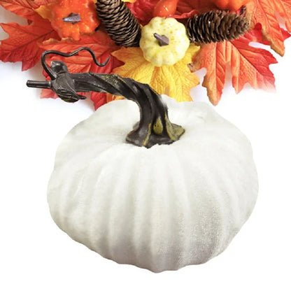 New Fake Velvet Pumpkin Halloween Decoration Pumpkins Small Foam Pumpkins Autumn Table Decor Thanksgiving Photography Props