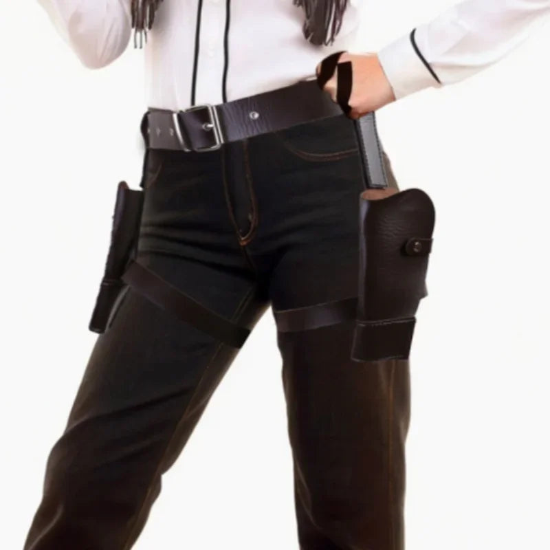 Ceinture de cosplay de police ChimTomb Raider Lara Croft, étui de cow-boy occidental, accessoires de jeu de plis, accessoires, 2024