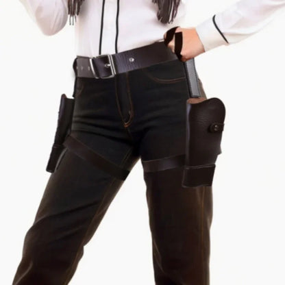Ceinture de cosplay de police ChimTomb Raider Lara Croft, étui de cow-boy occidental, accessoires de jeu de plis, accessoires, 2024