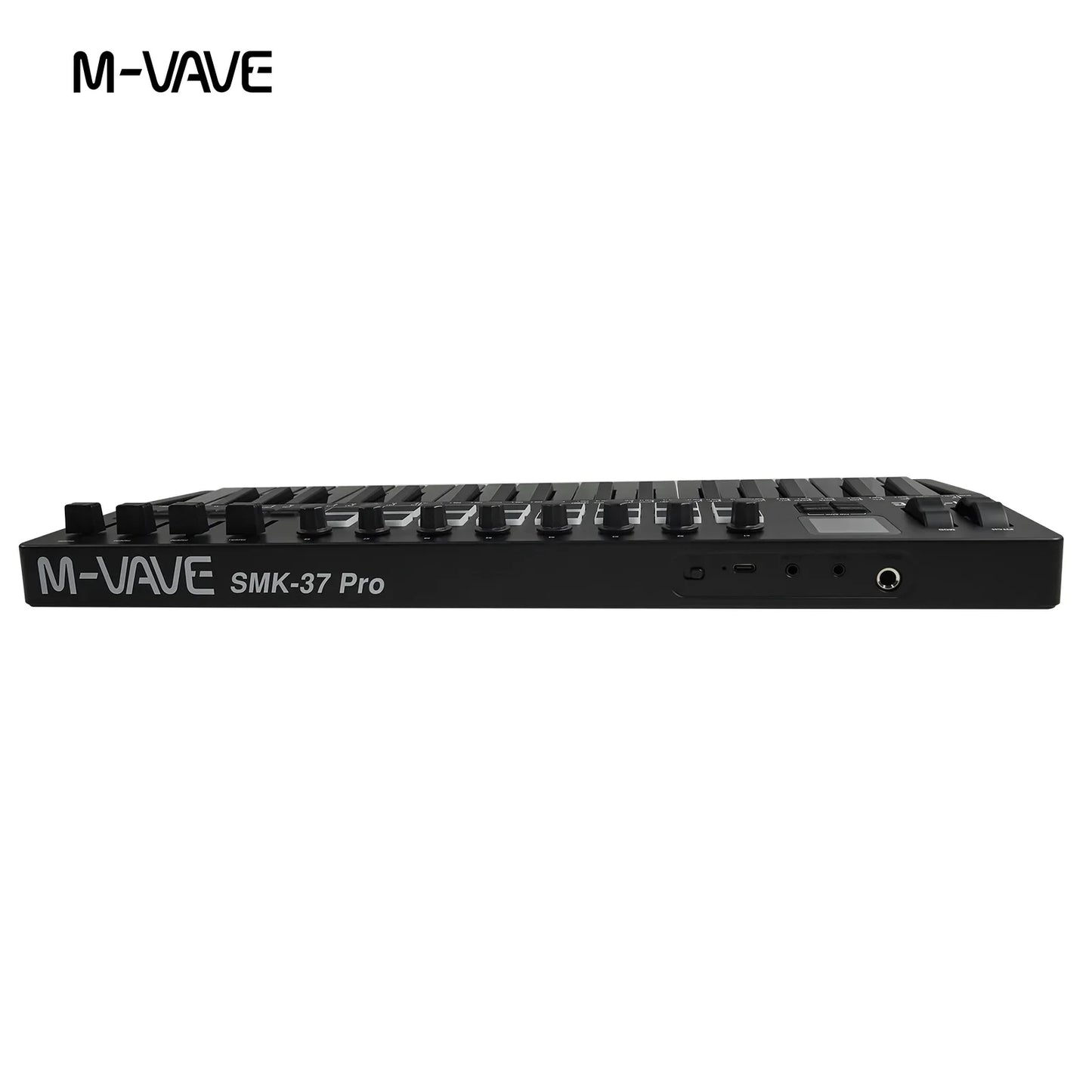 Clavier MIDI M-VAVE All Black PRO 37 touches, 16 tampons RGB, 4 faders, 8 encodeurs, moteur de synthétiseur FM DX-7 intégré, 5 couleurs en option