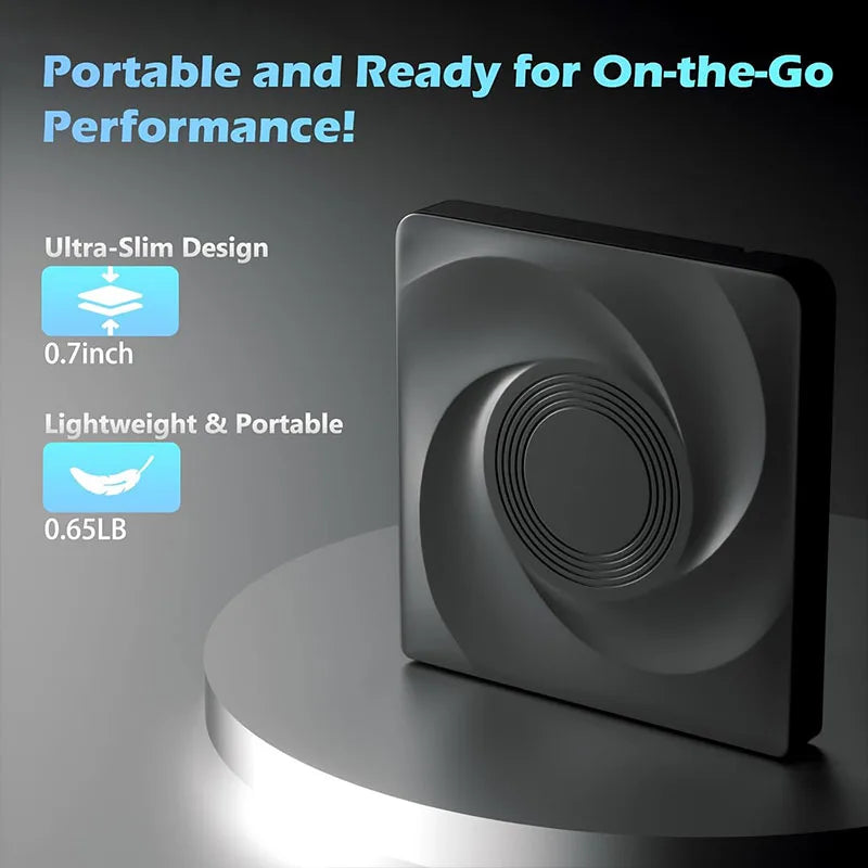 External Bluray Drive for Laptop PC BD/CD/DVD Read&Write Portable Blu ray Player Optical Drives USB 3.0 CD Burner