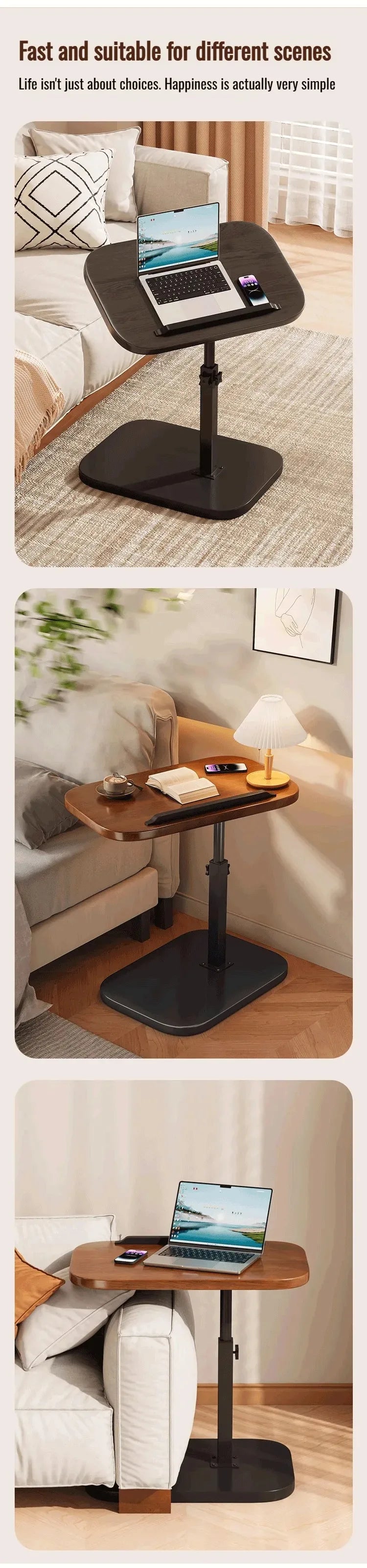 Dortoir Table de chevet ménage pliable Mobile ascenseur ordinateur bureau Portable salon table d'appoint chambre paresseux ordinateur Portable bureau