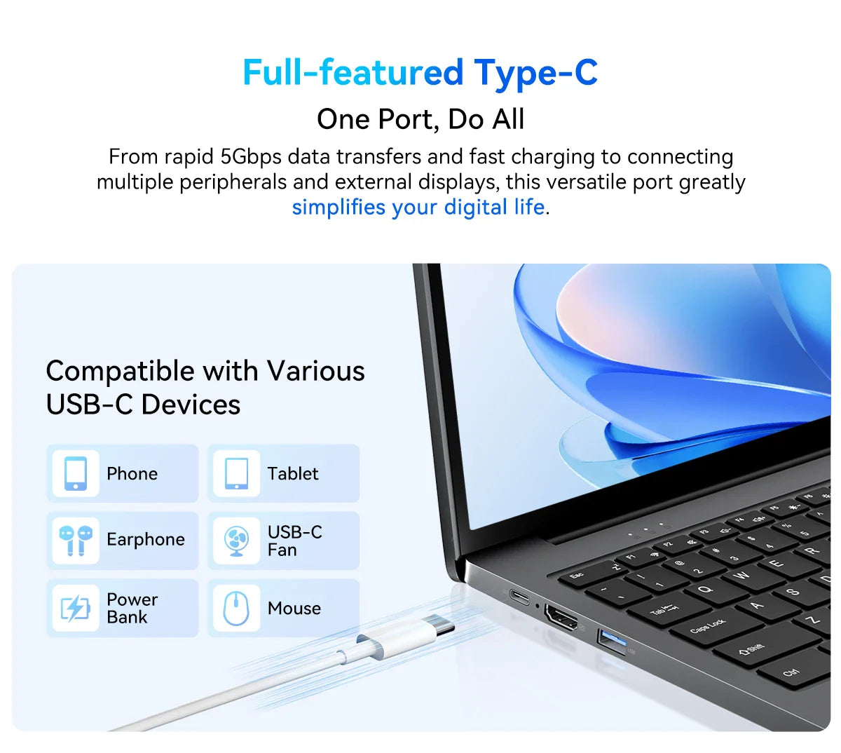 Blackview AceBook 12 Ordinateur portable Win 11 16'' FHD IPS, Notebook Intel I5-1030NG7, 16 Go RAM 512 Go SSD, Bouton d'alimentation 2-en-1 avec empreinte digitale