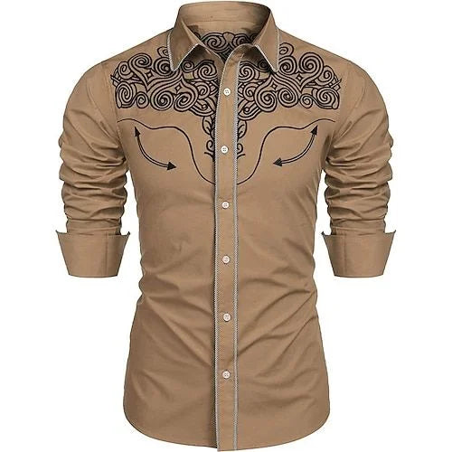 Chemise en jean Western pour homme Chemise à manches longues confortable et douce Vêtements pour homme Chemise en jean pour usage quotidien Modèle boutonné tendance