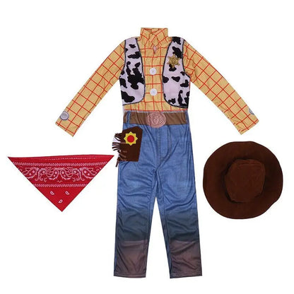 Déguisement de Woody de Toy Story avec chapeau de cowboy pour fête costumée