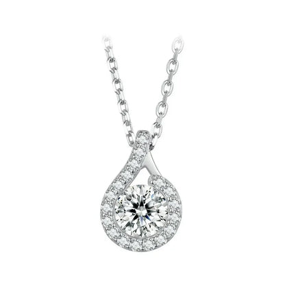 Dazzling 1ct Moissanite Sterling Silver Pendant Necklace