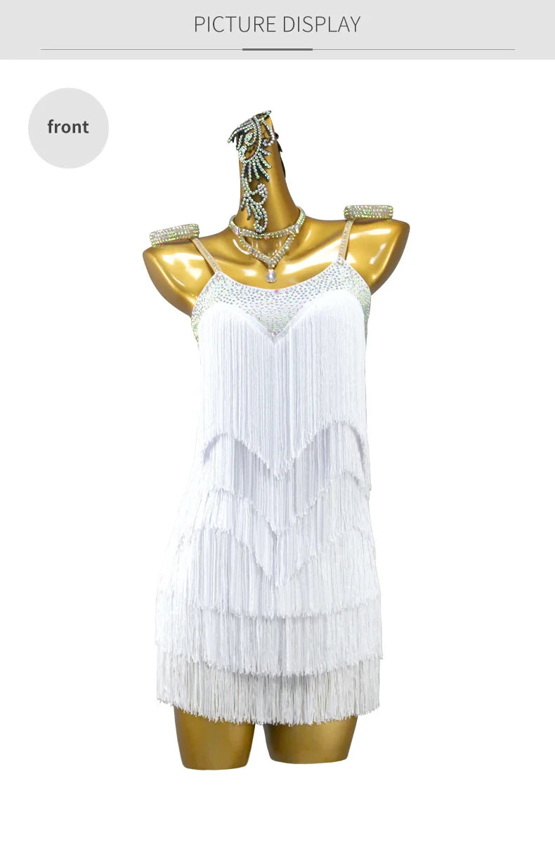 Nouvelle robe de danse latine pour femmes 2026, tenue d'entraînement de danse de salon, costume de bal féminin, jupe courte sexy pour salsa, jupe adulte, tenue de sport