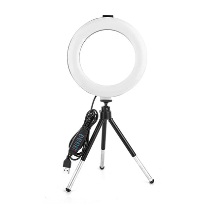 Mini Anneau Lumineux LED de 6 Pouces, Lampe Vidéo de Bureau, Prise USB, Éclairage de Photographie pour Youtube, Live, Vlog, Studio de Maquillage