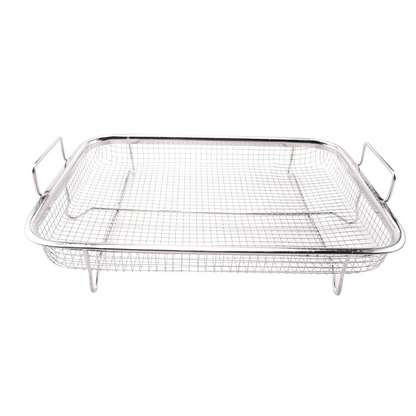 Air Fryer Basket for Oven,Stainless Steel Crisper Tray and Pan, Deluxe Air Fry in Your Oven, 2-Piece Set, for the Grill
