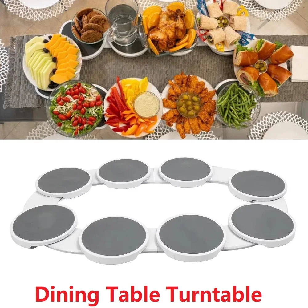 Table à manger de cuisine, plateau tournant de comptoir de cuisine, Rotation à 360 degrés, polyvalente, résistante à la chaleur pour Table rectangulaire